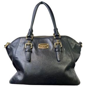 Michael Kors Satchel Full Zip Black Gold